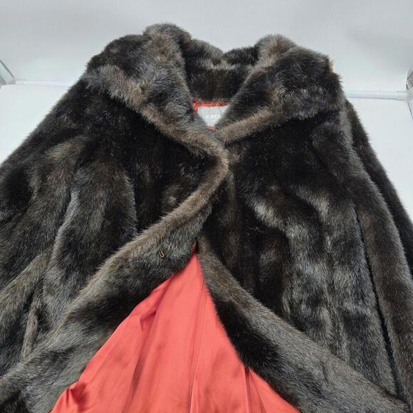 Vintage Jordache Faux Fur Coat (GA-43) Black - Picture 7 of 11